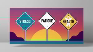 3 road signs in front of a yellow sunset